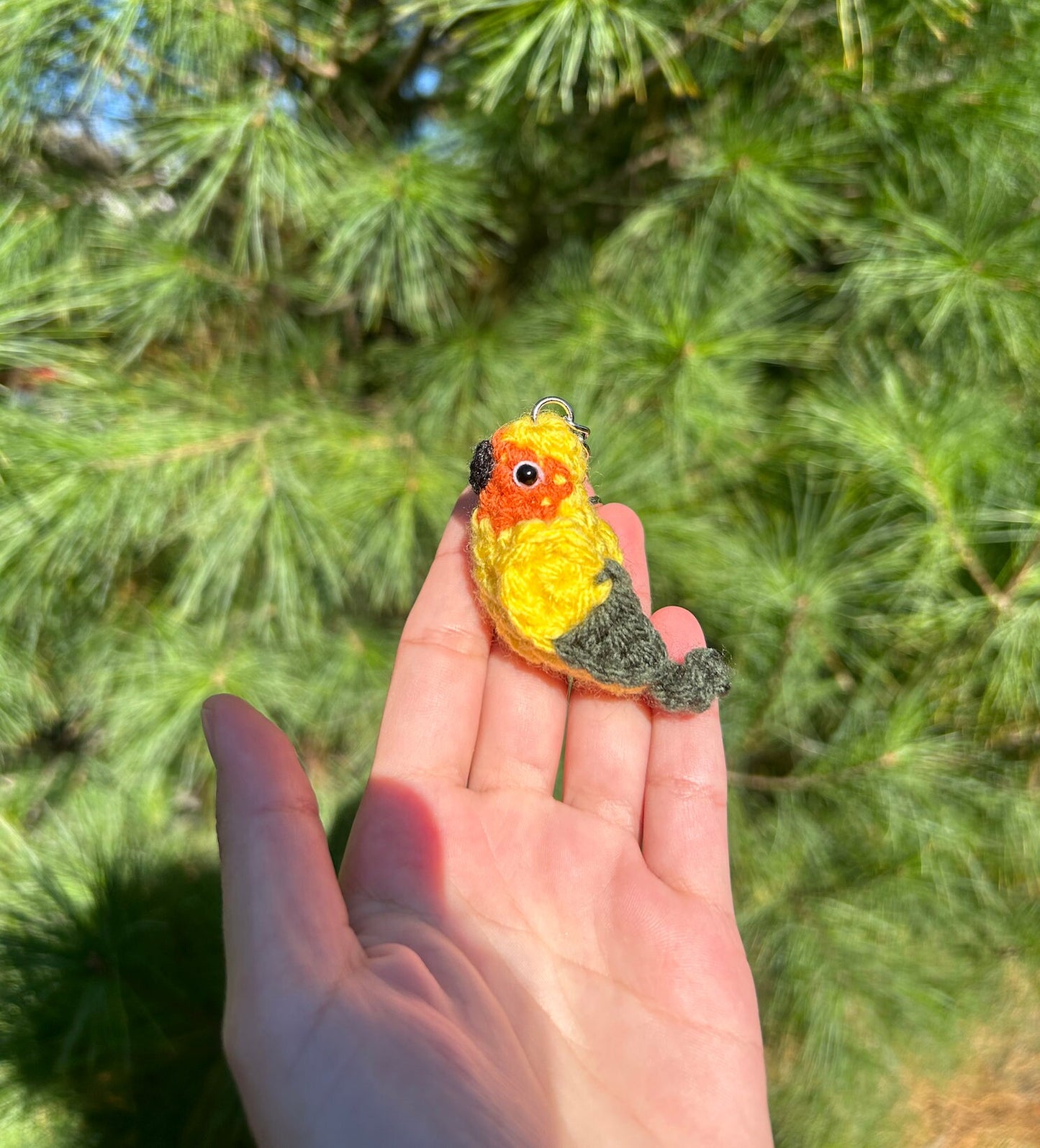 Tiny Birdies Sun Conure Keychain