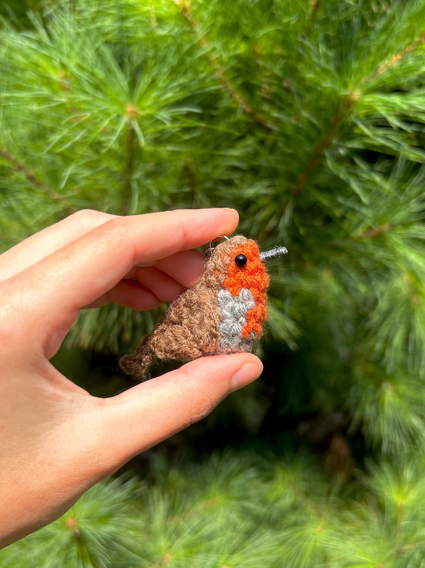 Tiny Birdies European Robin Keychain