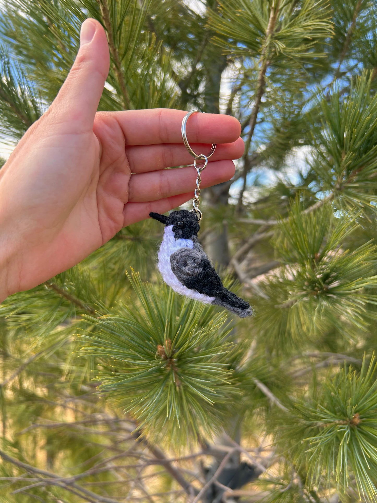 Tiny Birdies Eastern Phoebe Keychain