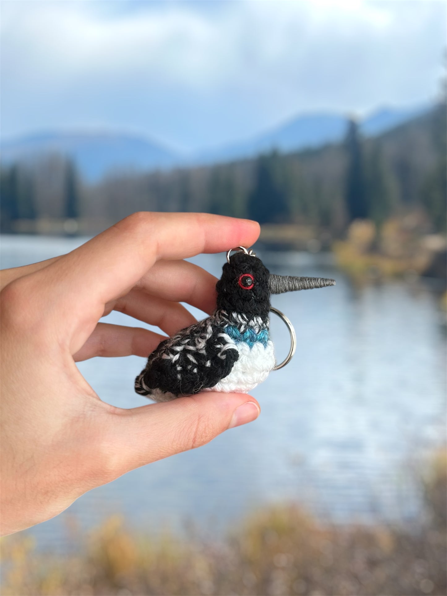 Tiny Birdies Loon Keychain
