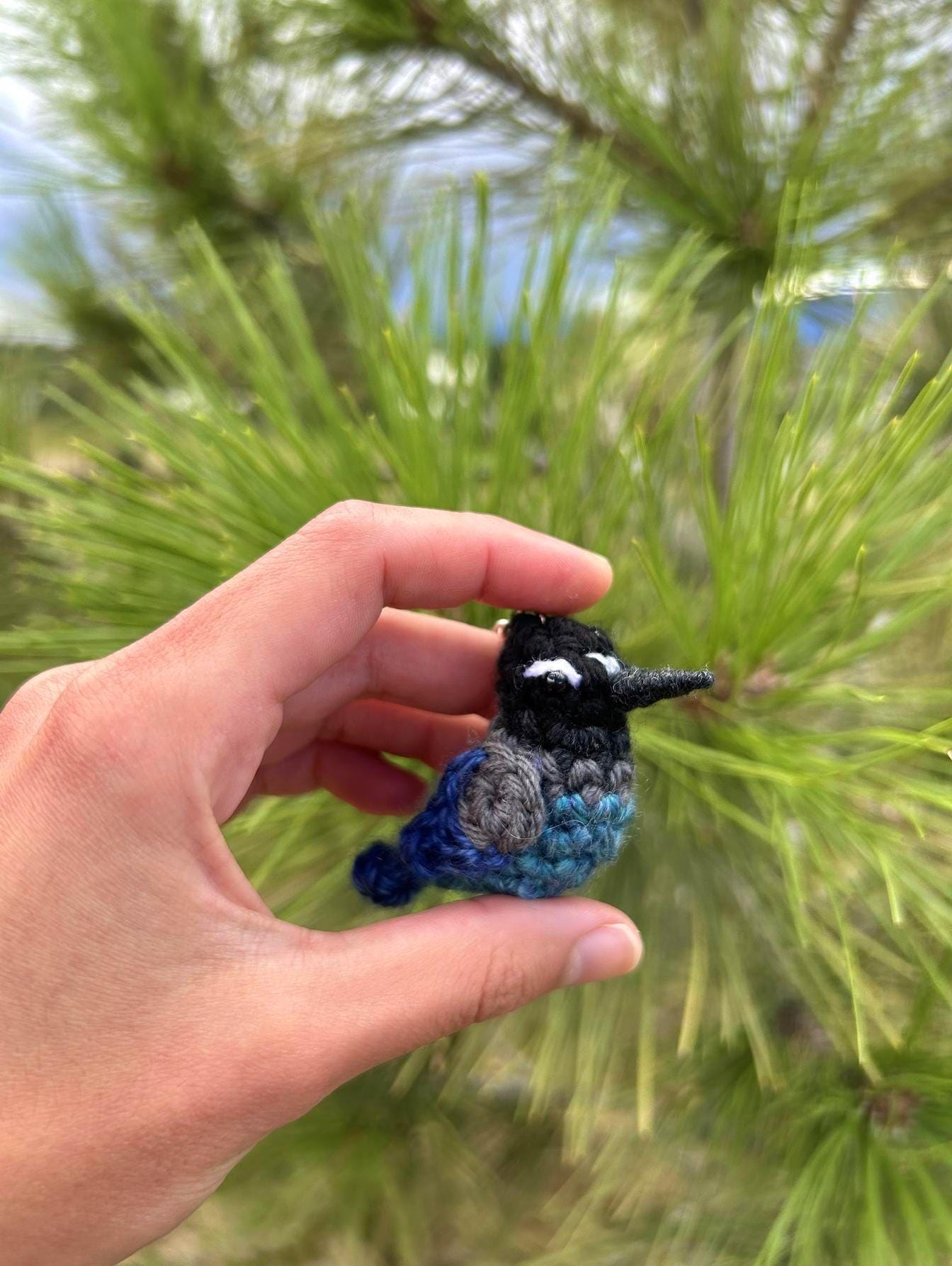 Tiny Birdies Steller's Jay Keychain