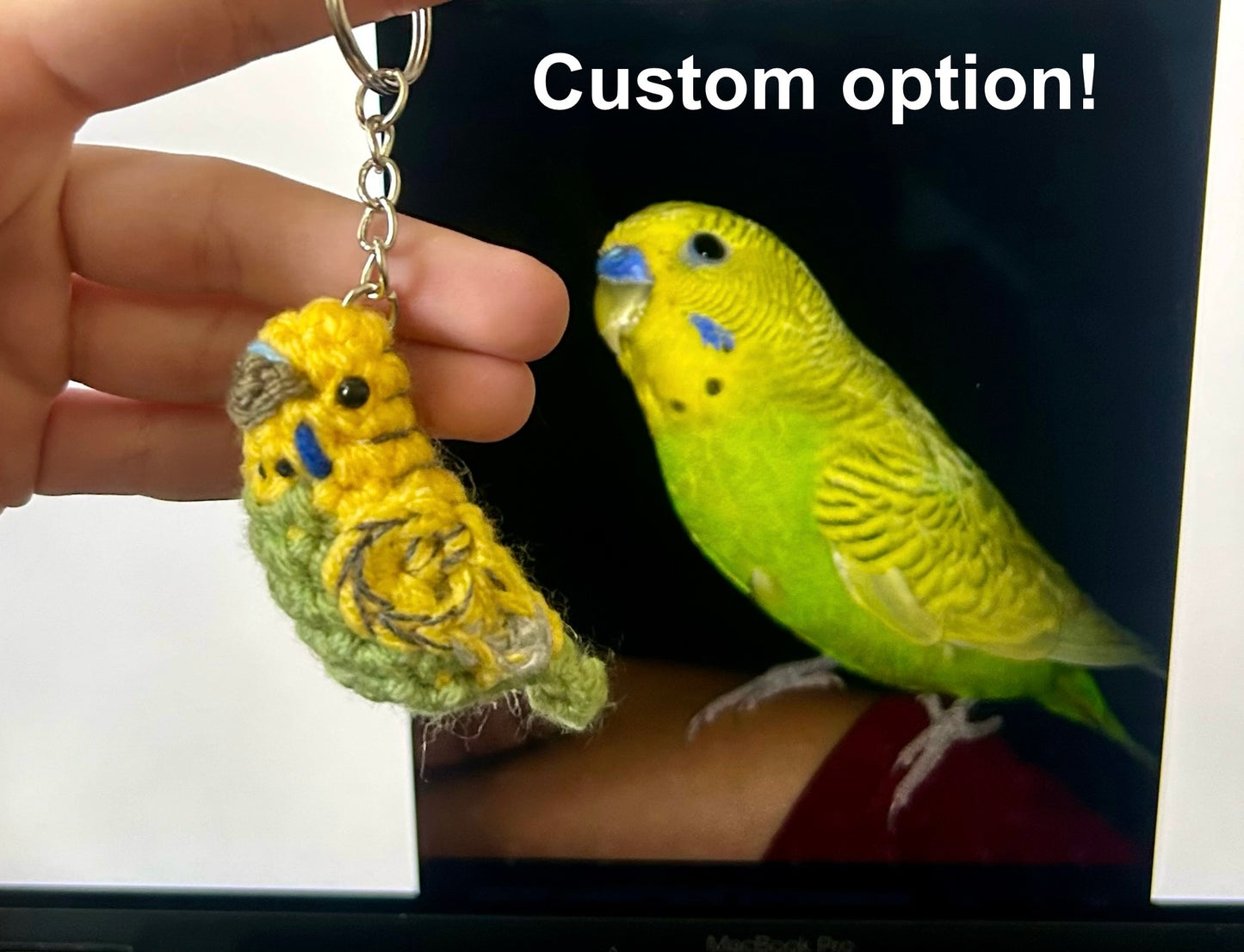 Tiny Birdies Parakeet Keychain