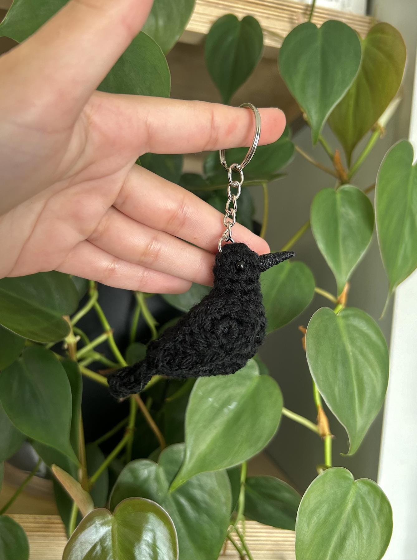 Tiny Birdies Crow Keychain