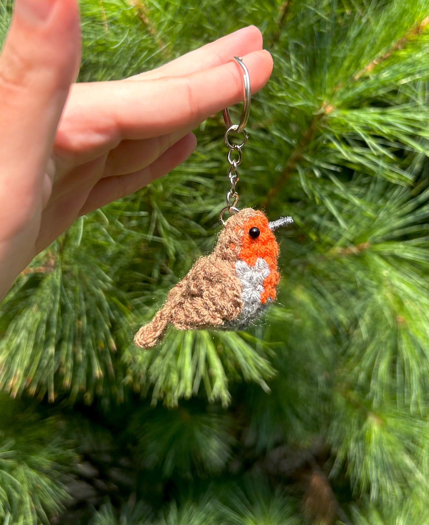 Tiny Birdies European Robin Keychain