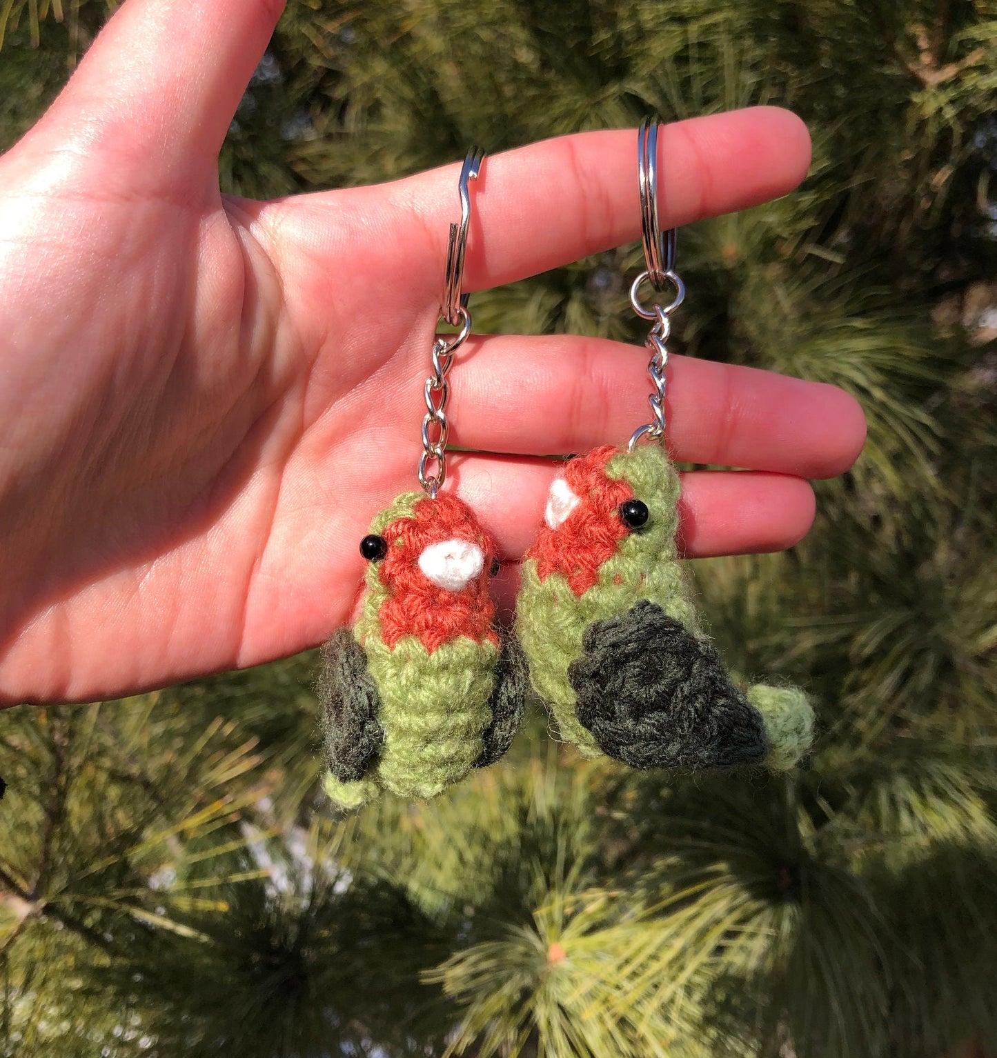 Tiny Birdies Lovebird Keychain