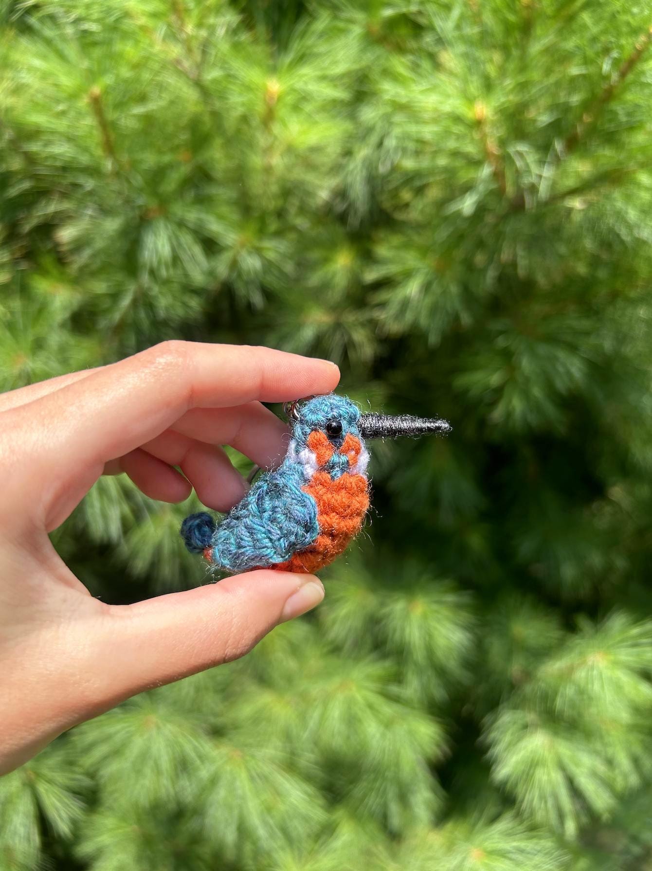 Tiny Birdies Kingfisher Keychain