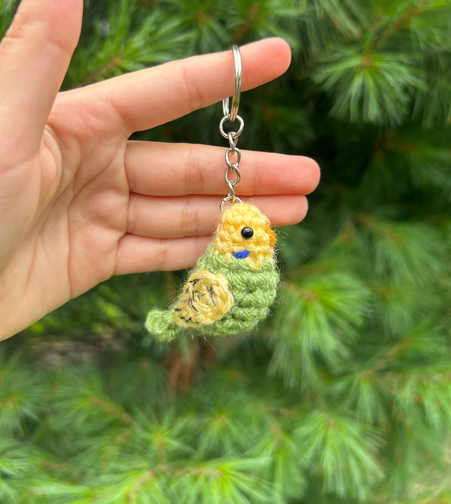 Tiny Birdies Parakeet Keychain
