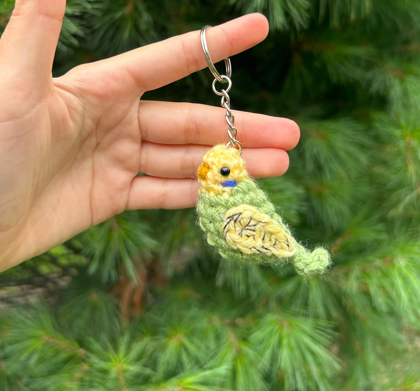 Tiny Birdies Parakeet Keychain