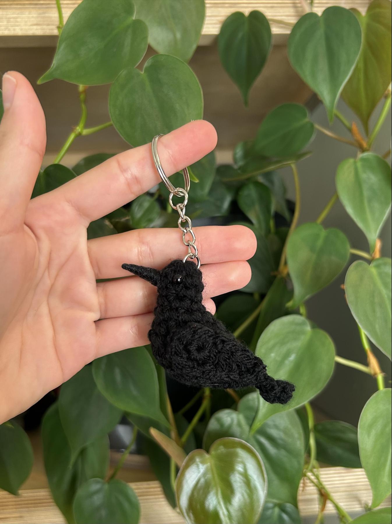 Tiny Birdies Crow Keychain