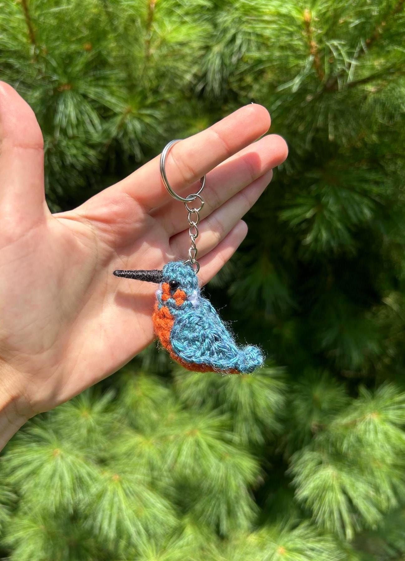 Tiny Birdies Kingfisher Keychain