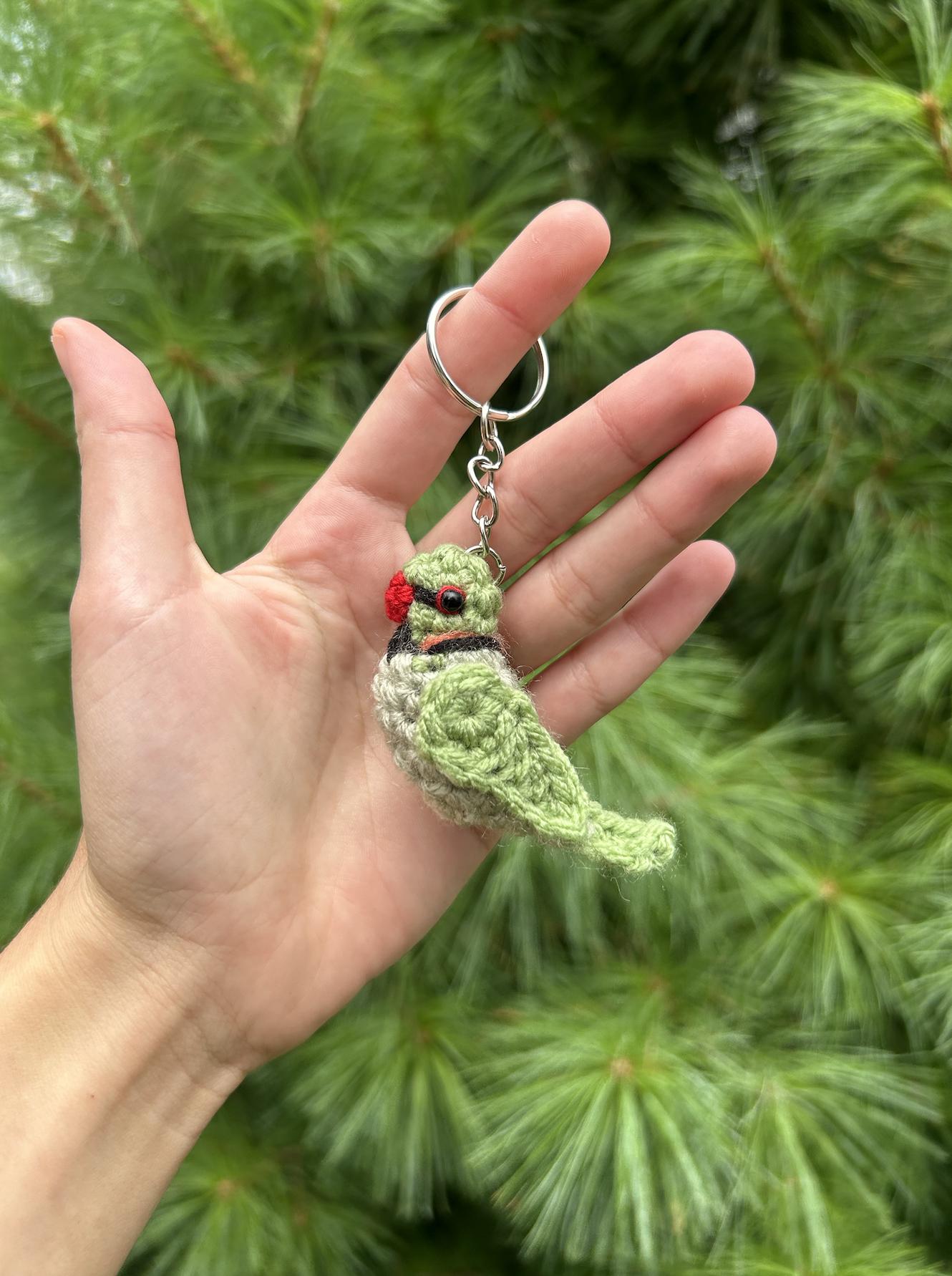 Tiny Birdies Rose-Ringed Parakeet Keychain
