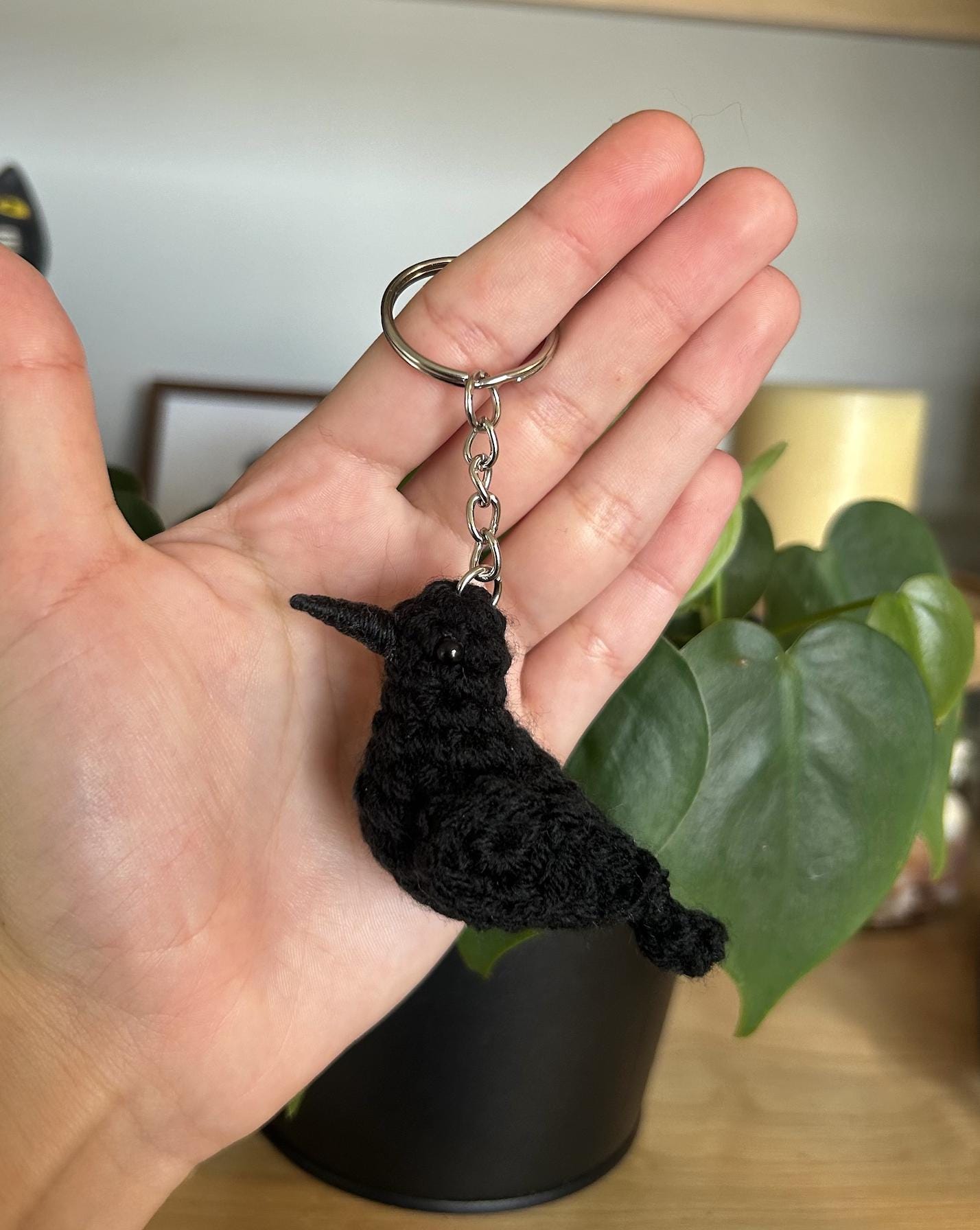 Tiny Birdies Crow Keychain