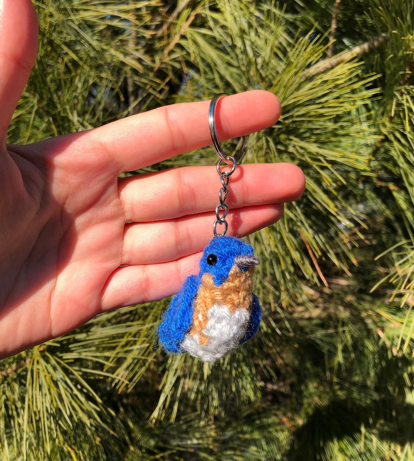 Tiny Birdies Bluebird Keychain