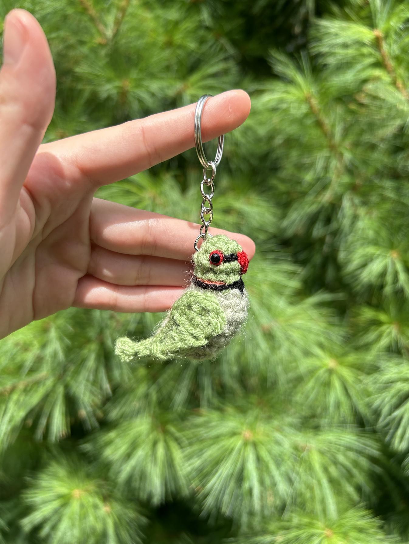 Tiny Birdies Rose-Ringed Parakeet Keychain