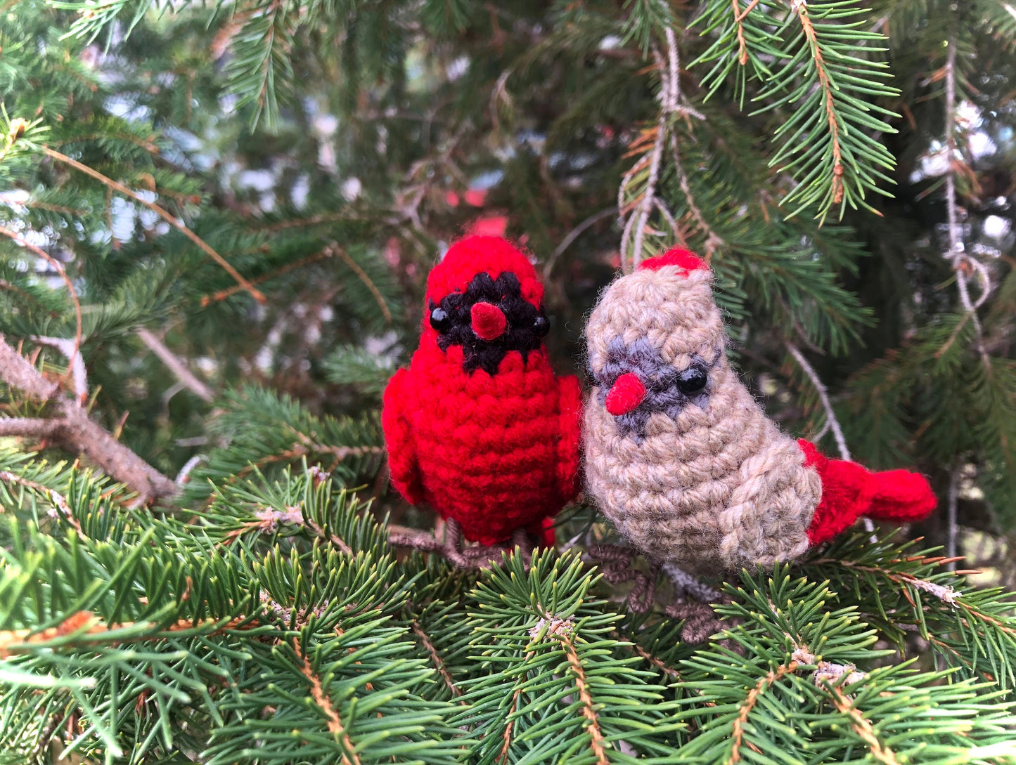 Male + Female Cardinal Crochet Pattern Bundle | DIGITAL PDFs