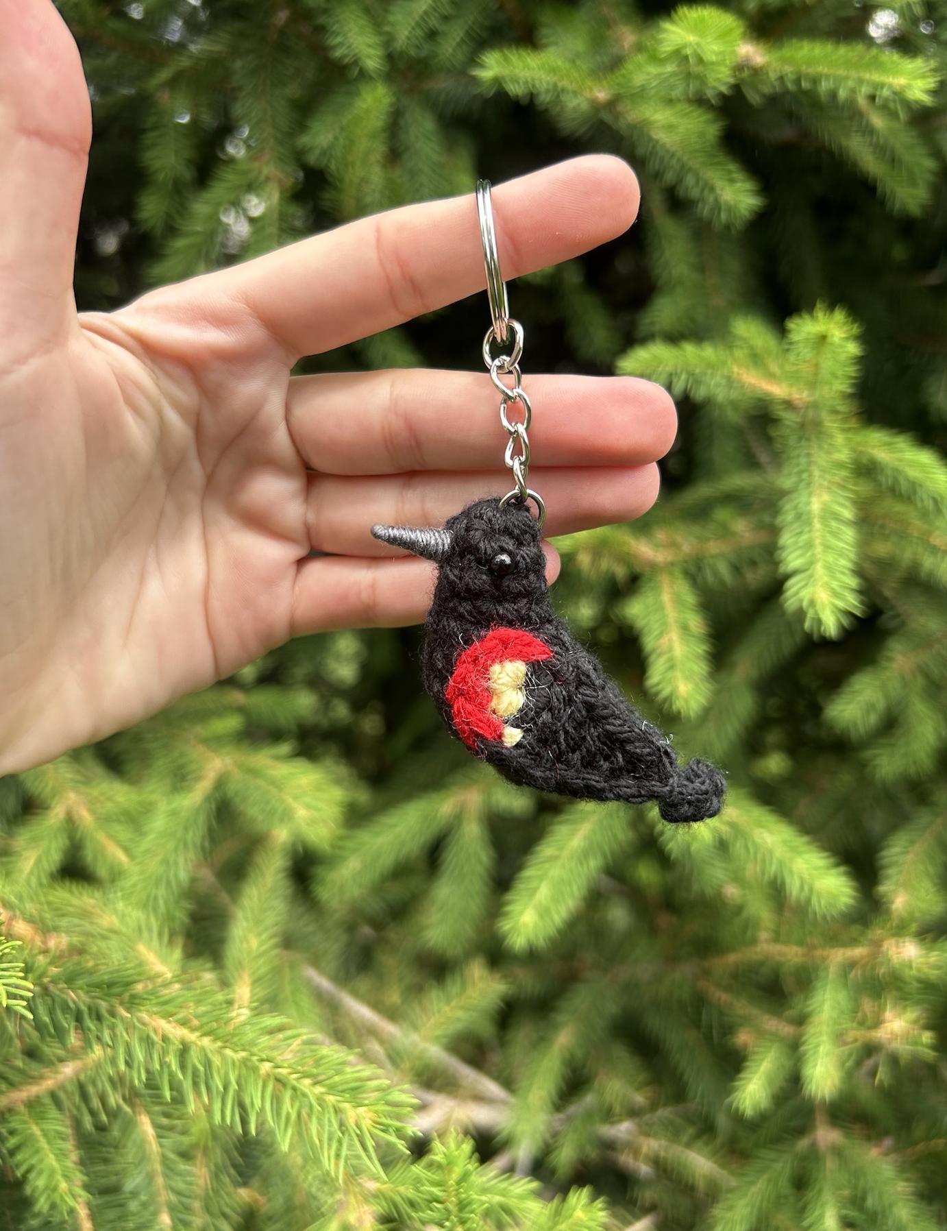Tiny Birdies Red-winged Blackbird Keychain