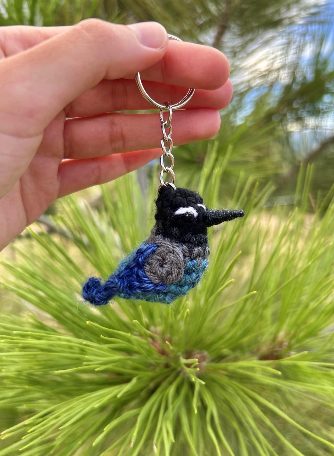 Tiny Birdies Steller's Jay Written Crochet Pattern | DIGITAL PDF