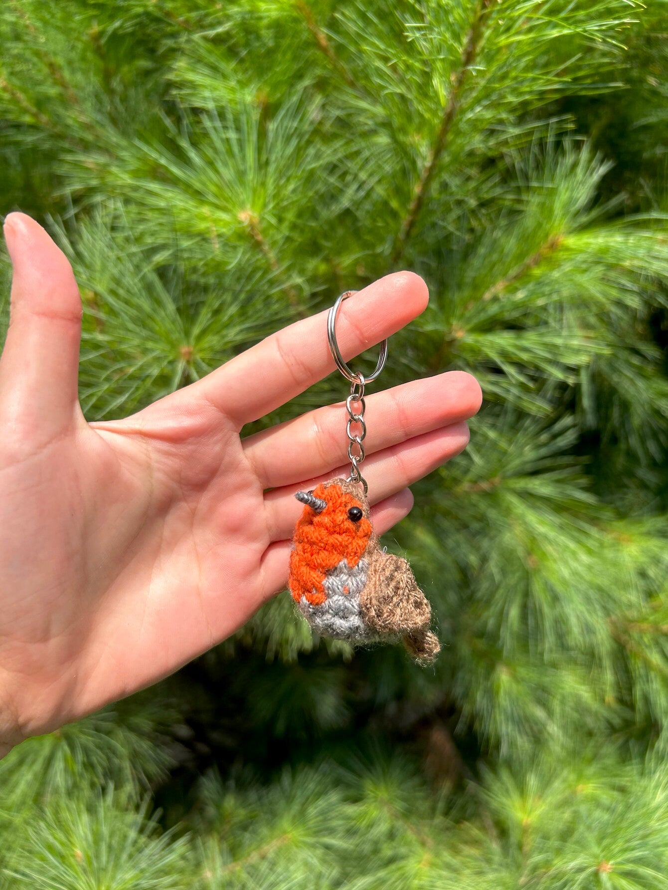 Tiny Birdies European Robin Keychain