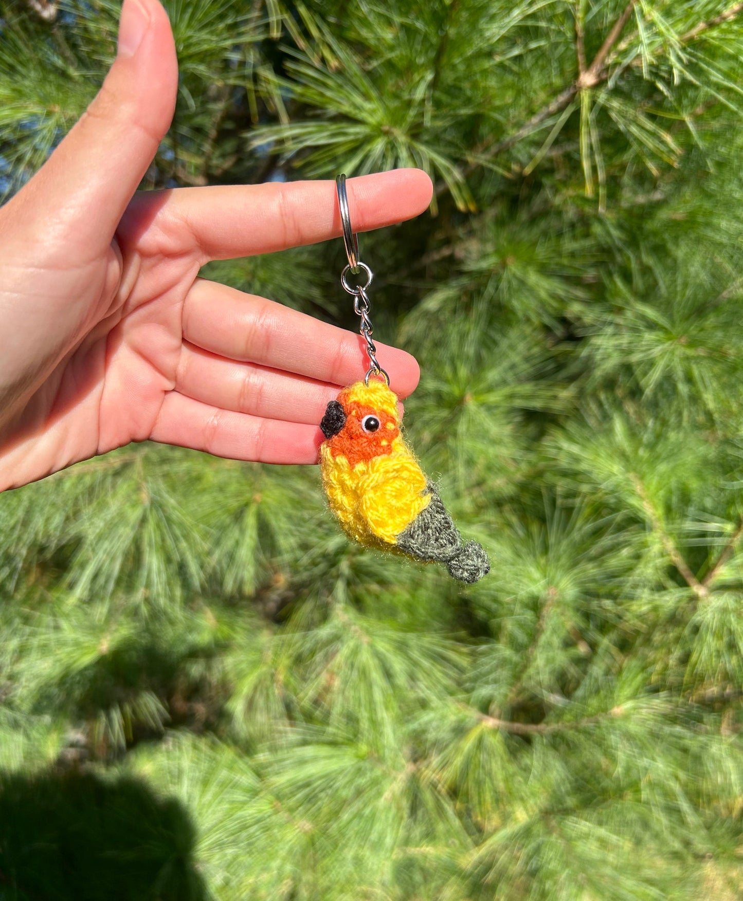 Tiny Birdies Sun Conure Keychain