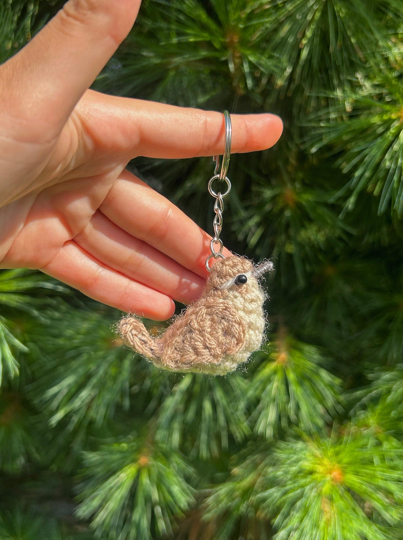 Tiny Birdies Wren Keychain