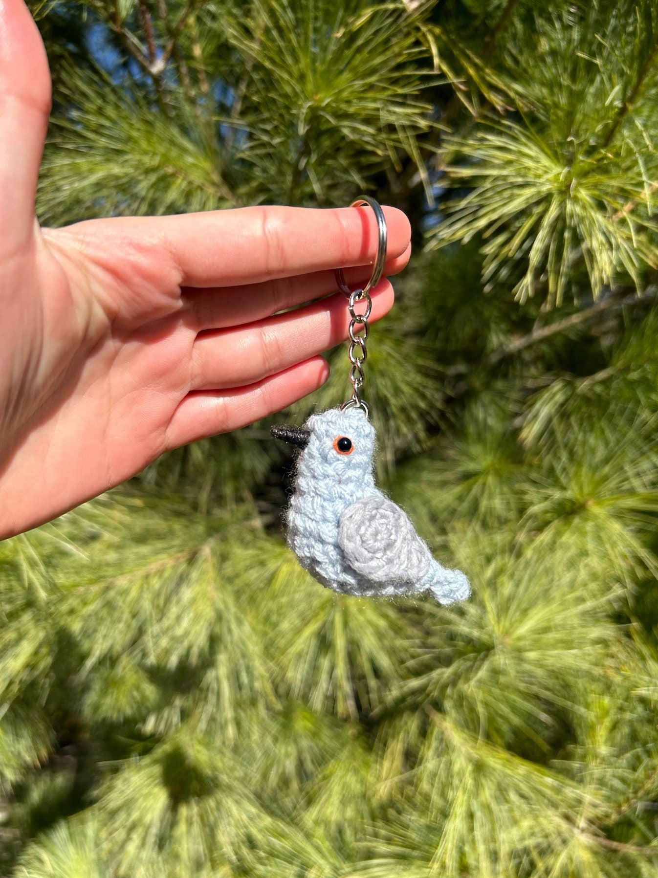 Tiny Birdies Diamond Dove Keychain