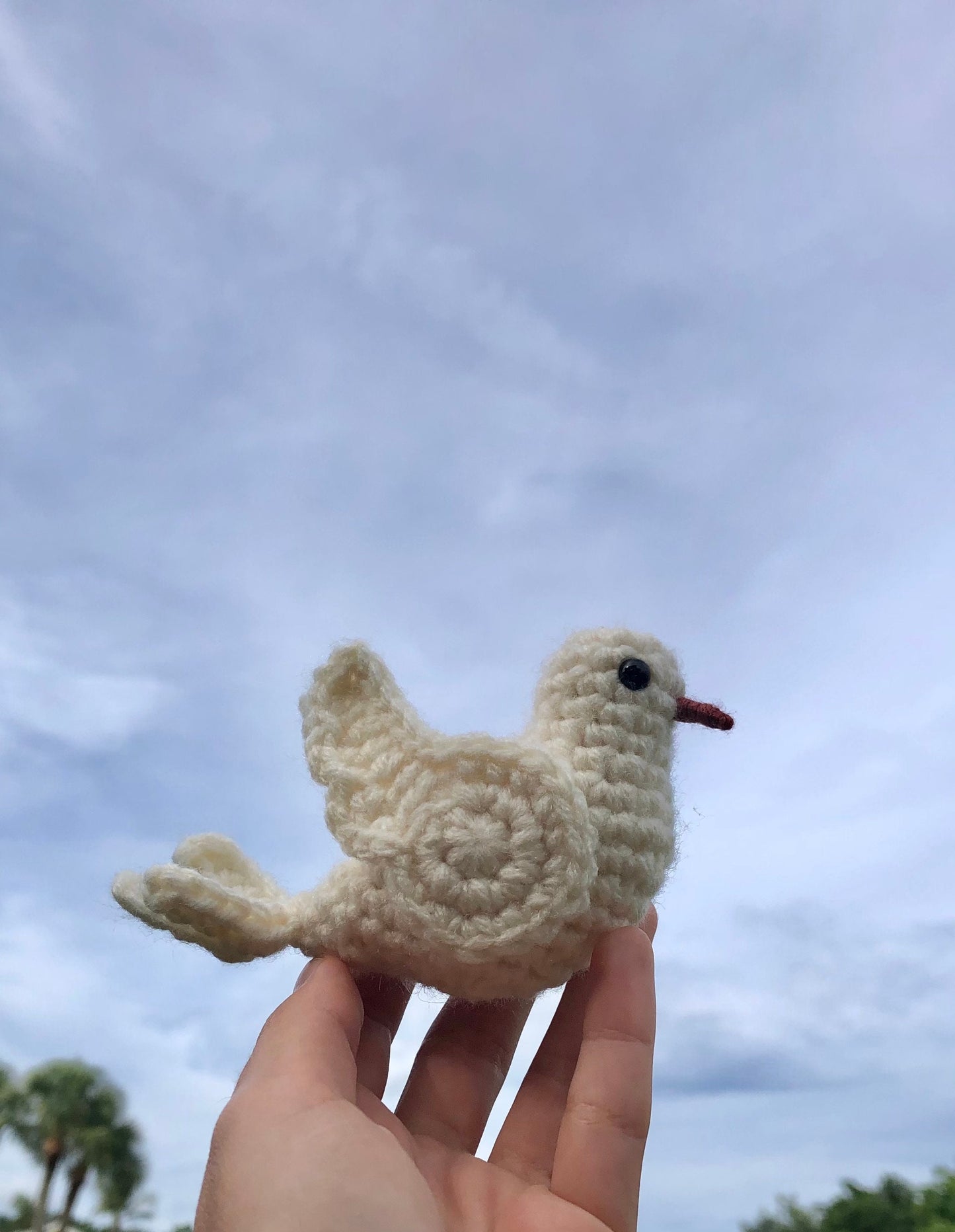 White Peace Dove Written Crochet Pattern | DIGITAL PDF