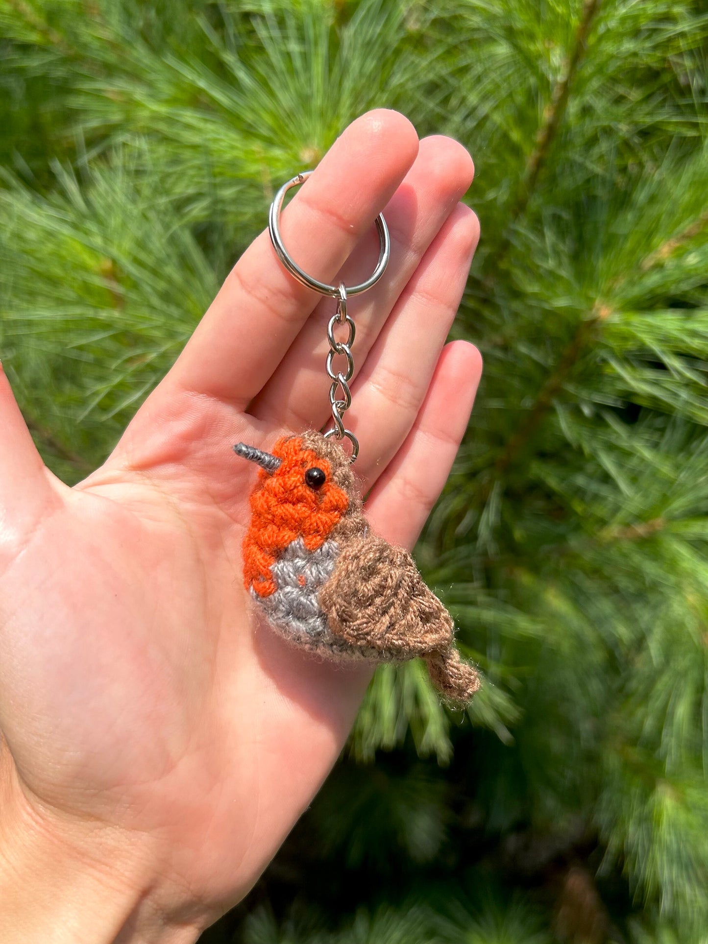 Tiny Birdies European Robin Keychain