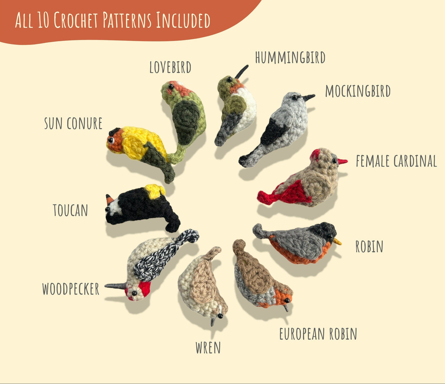Tiny Birdies Crochet Pattern Collection Vol 2 | DIGITAL PDF