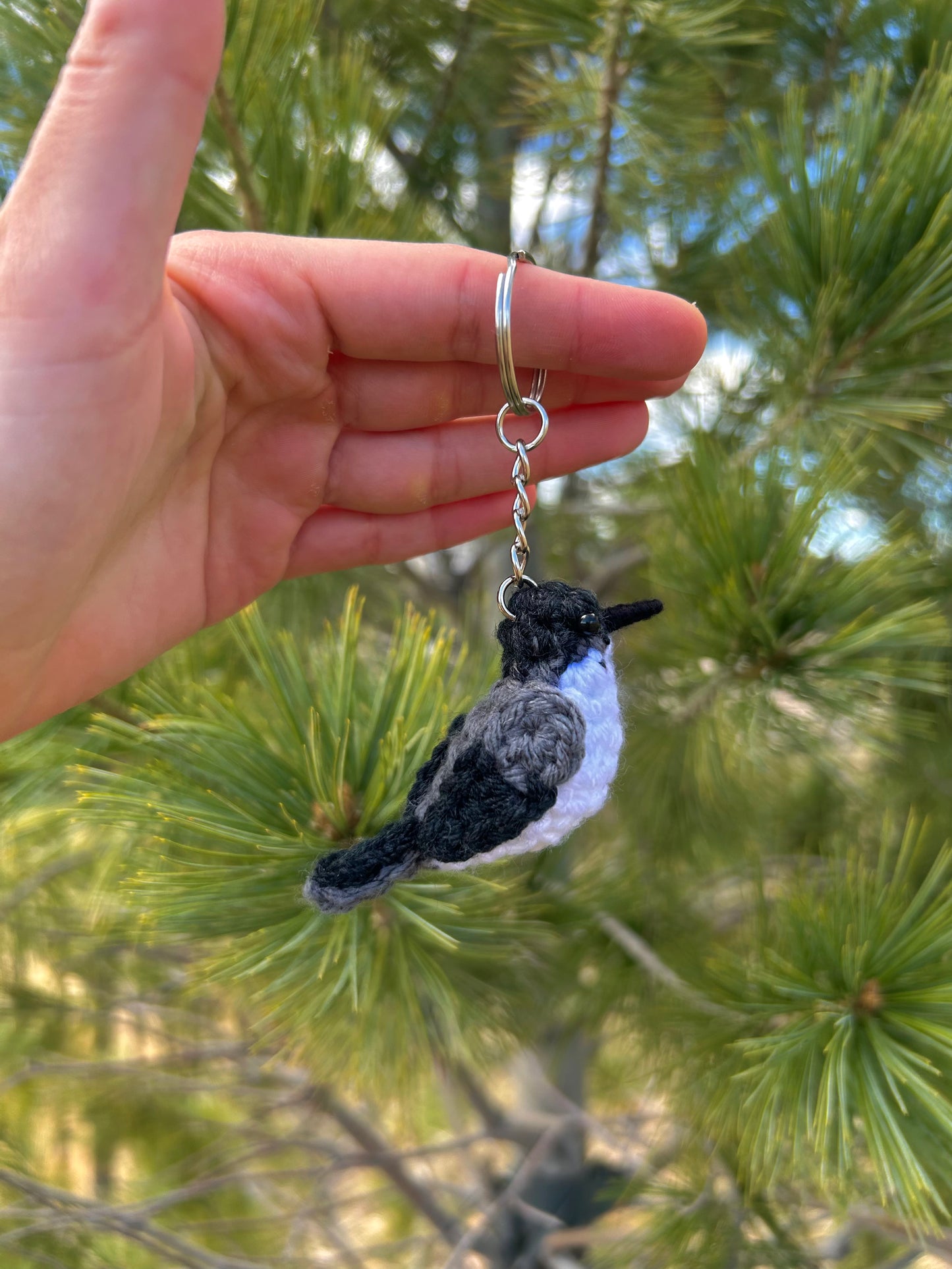 Tiny Birdies Eastern Phoebe Keychain