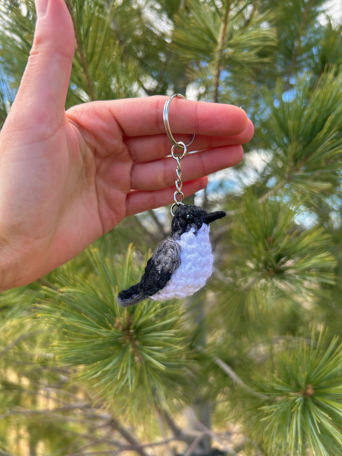 Tiny Birdies Eastern Phoebe Keychain