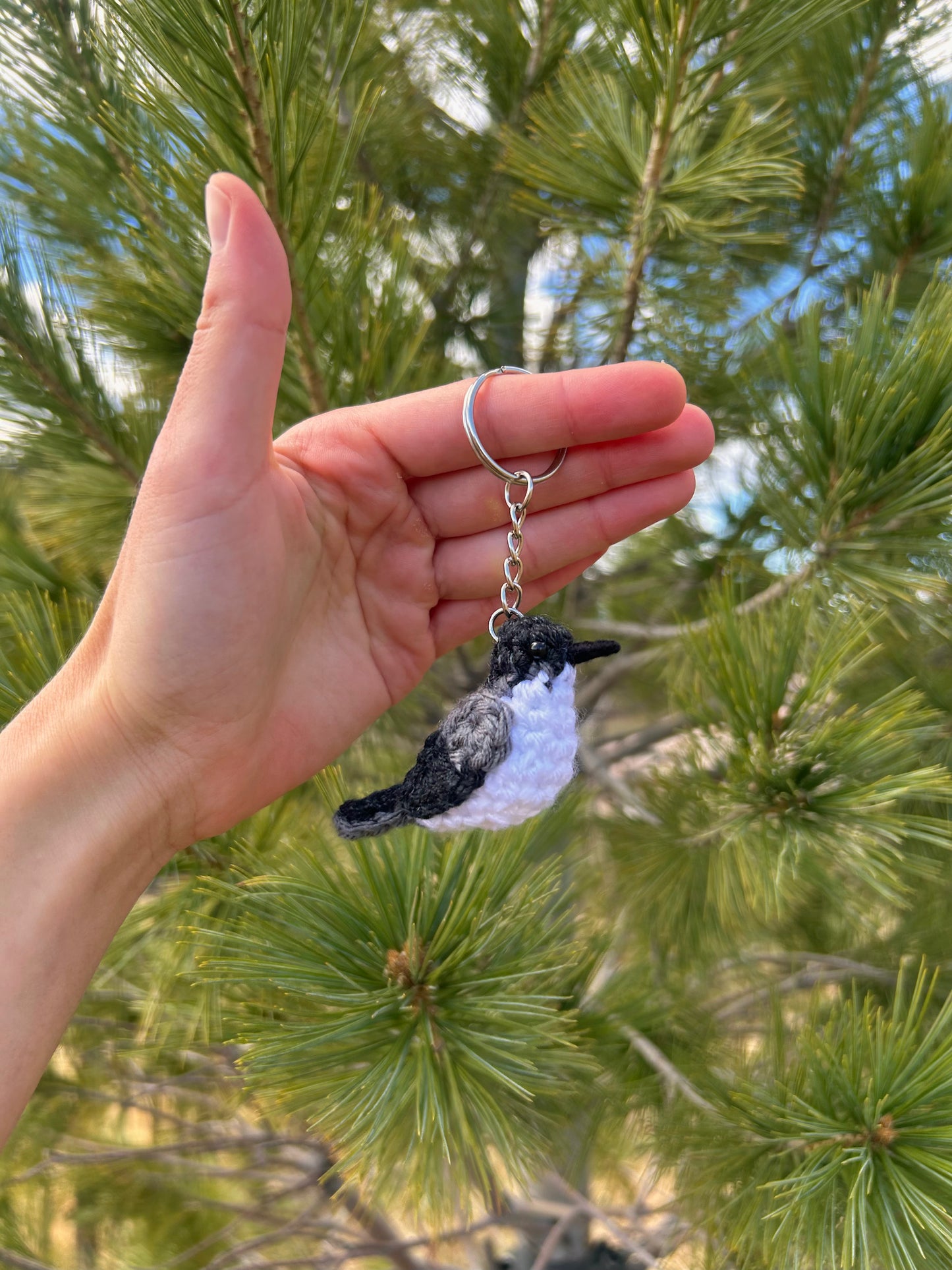Tiny Birdies Eastern Phoebe Keychain