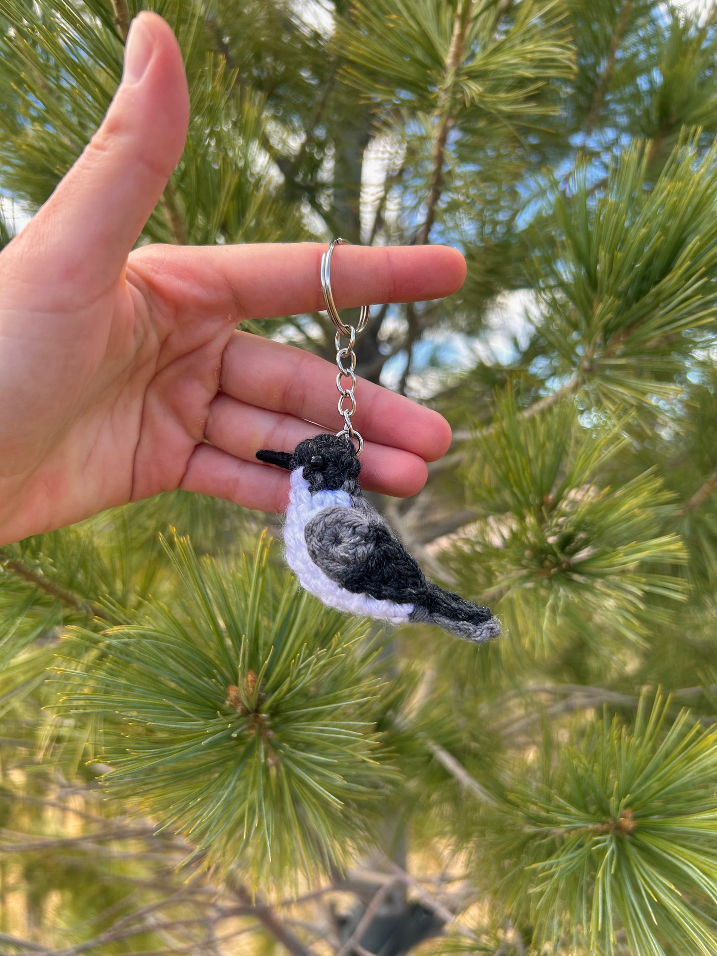 Tiny Birdies Eastern Phoebe Keychain