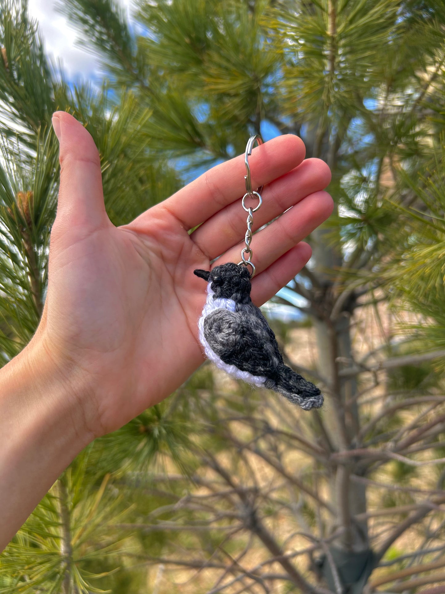Tiny Birdies Eastern Phoebe Keychain