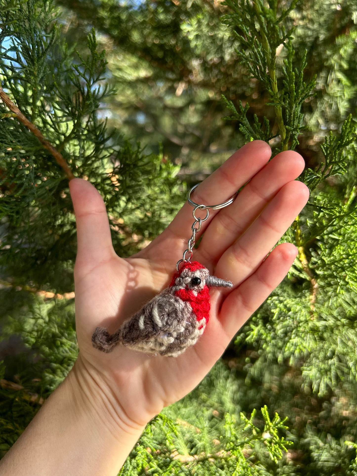 Tiny Birdies Male & Female House Finch Keychain