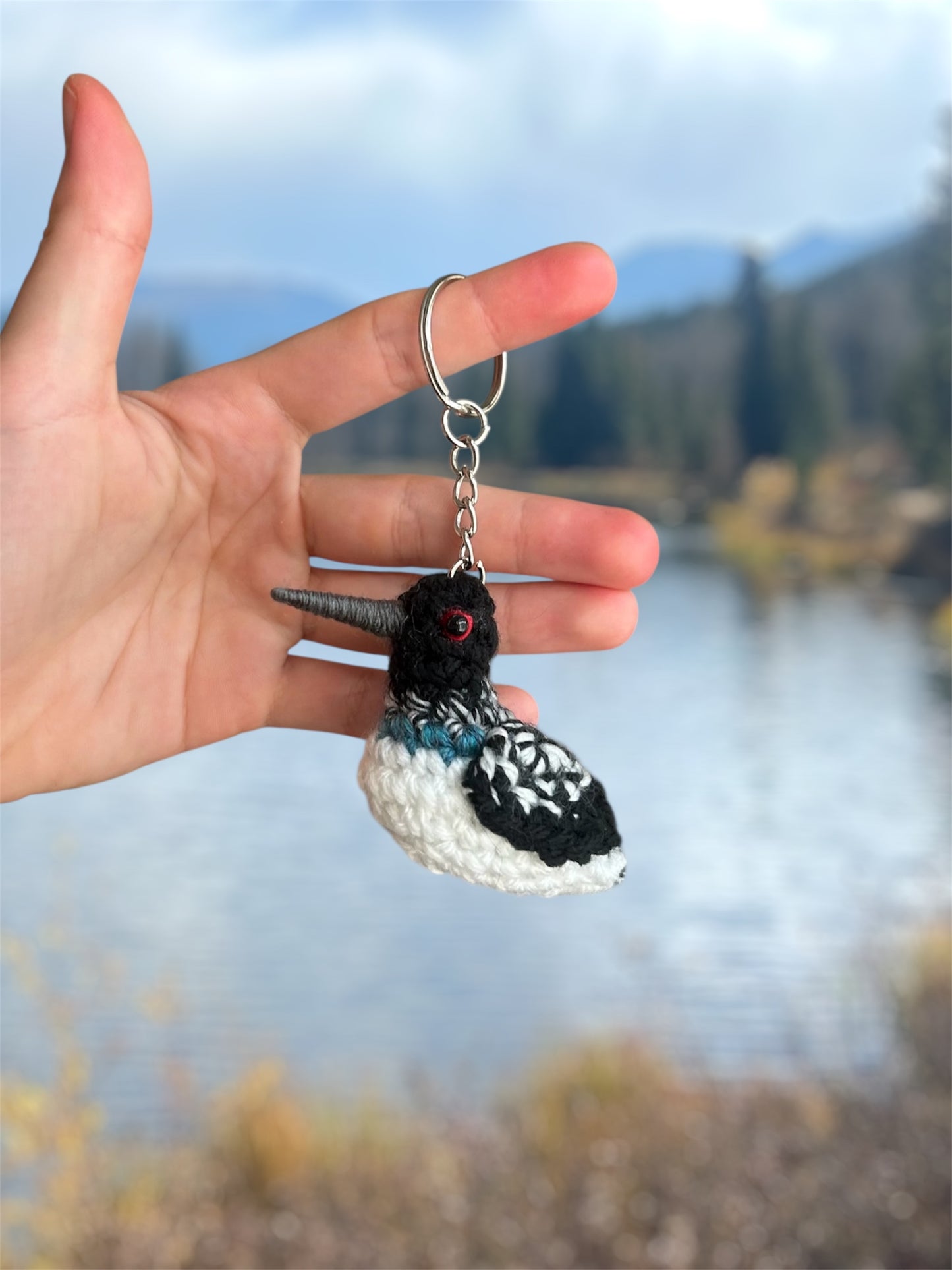 Tiny Birdies Loon Keychain
