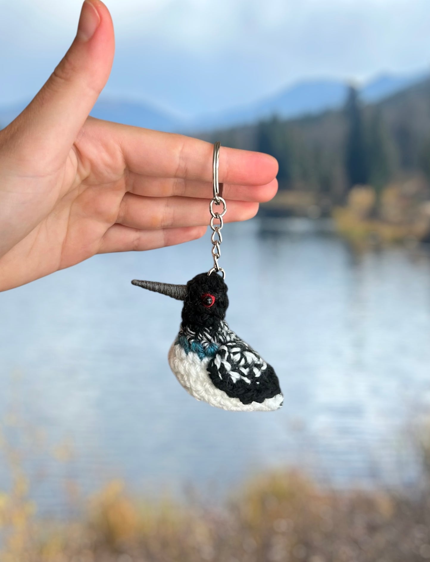 Tiny Birdies Loon Keychain