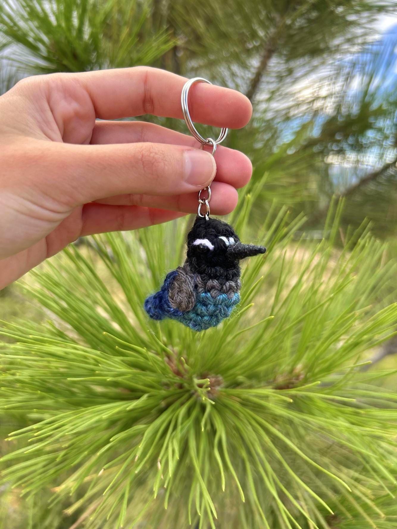 Tiny Birdies Steller's Jay Keychain