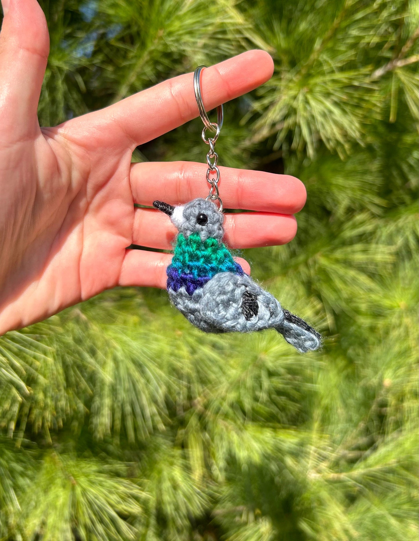 Tiny Birdies Pigeon Keychain