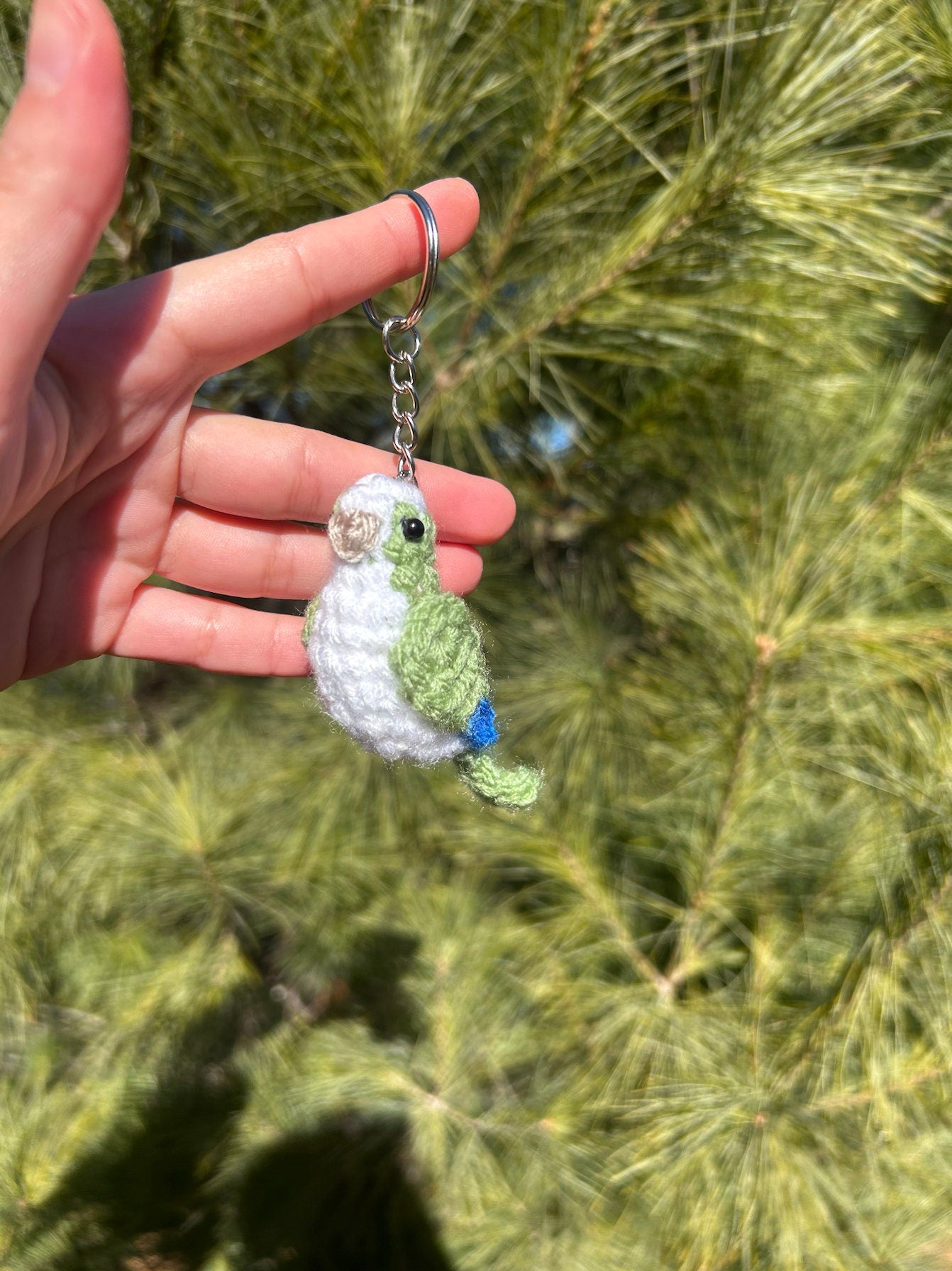 Tiny Birdies Quaker Parrot Keychain