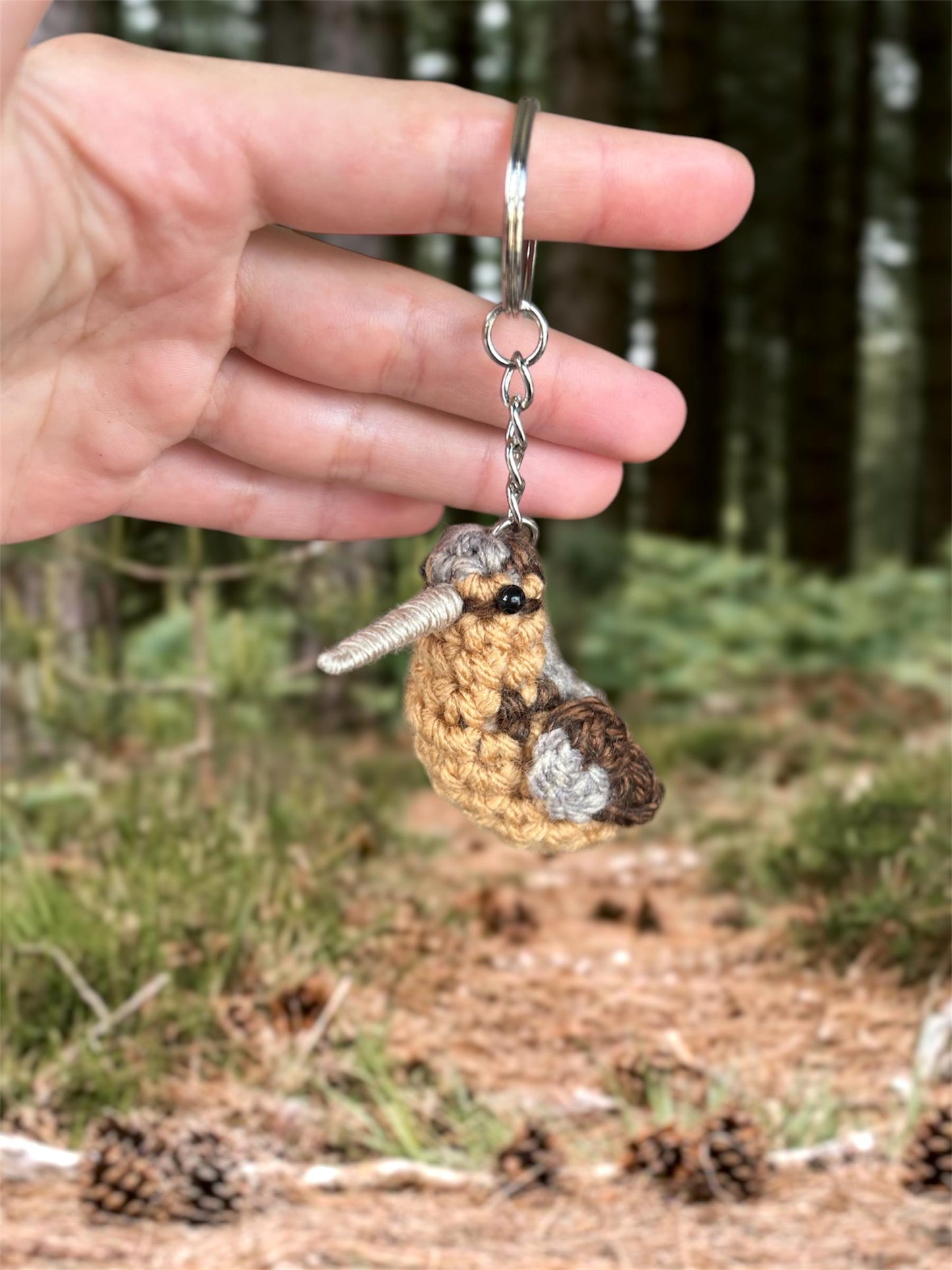Tiny Birdies Woodcock Keychain