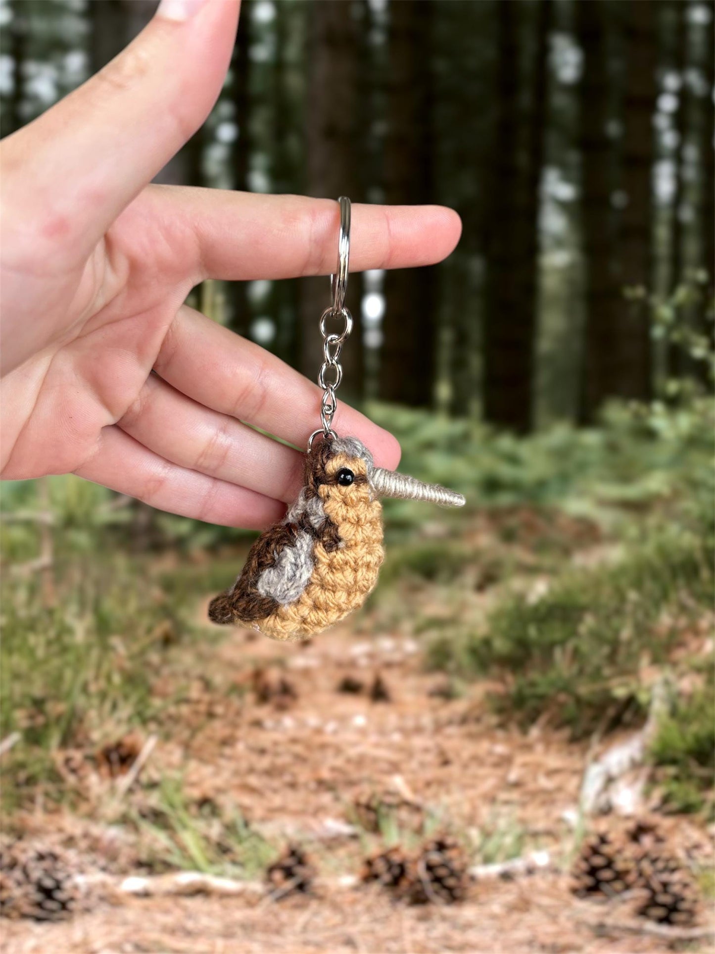 Tiny Birdies Woodcock Keychain