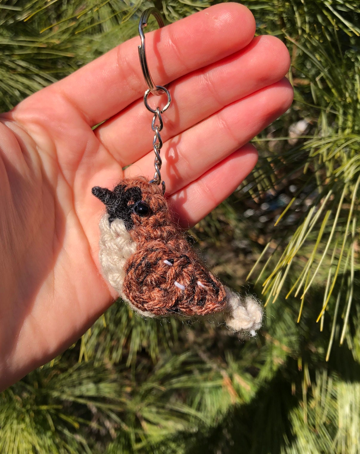 Tiny Birdies Male & Female Sparrow Keychain