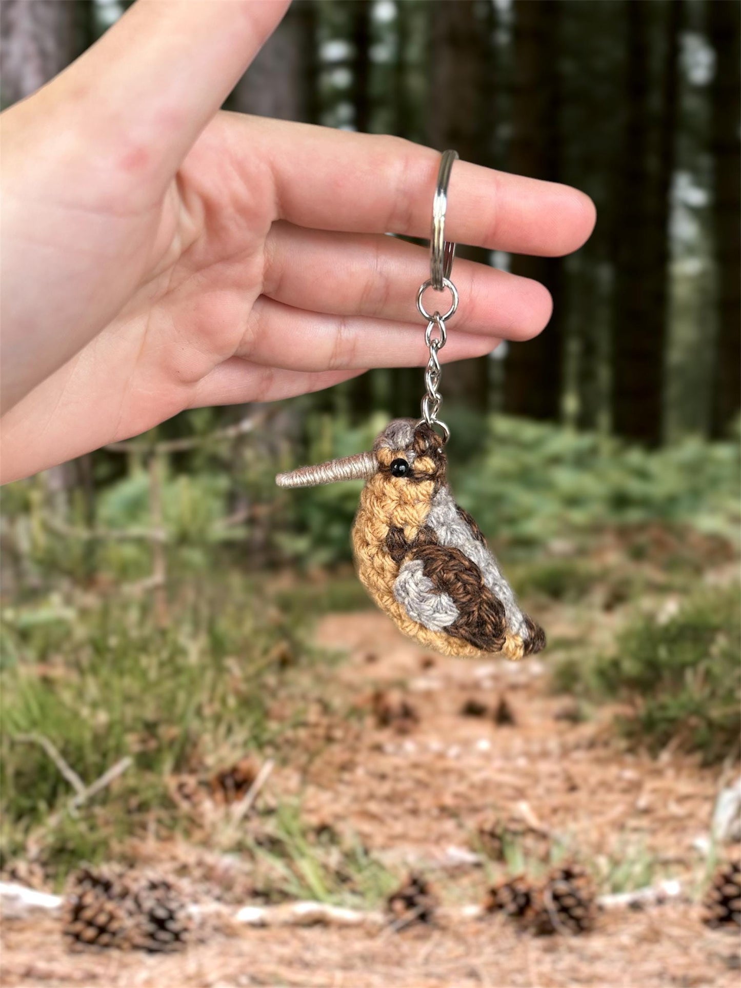 Tiny Birdies Woodcock Keychain