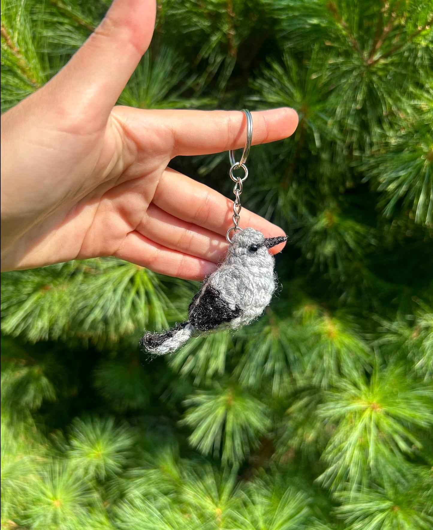 Tiny Birdies Mockingbird Keychain