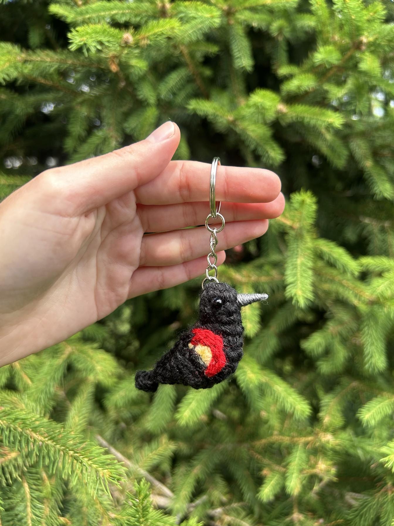 Tiny Birdies Red-winged Blackbird Keychain