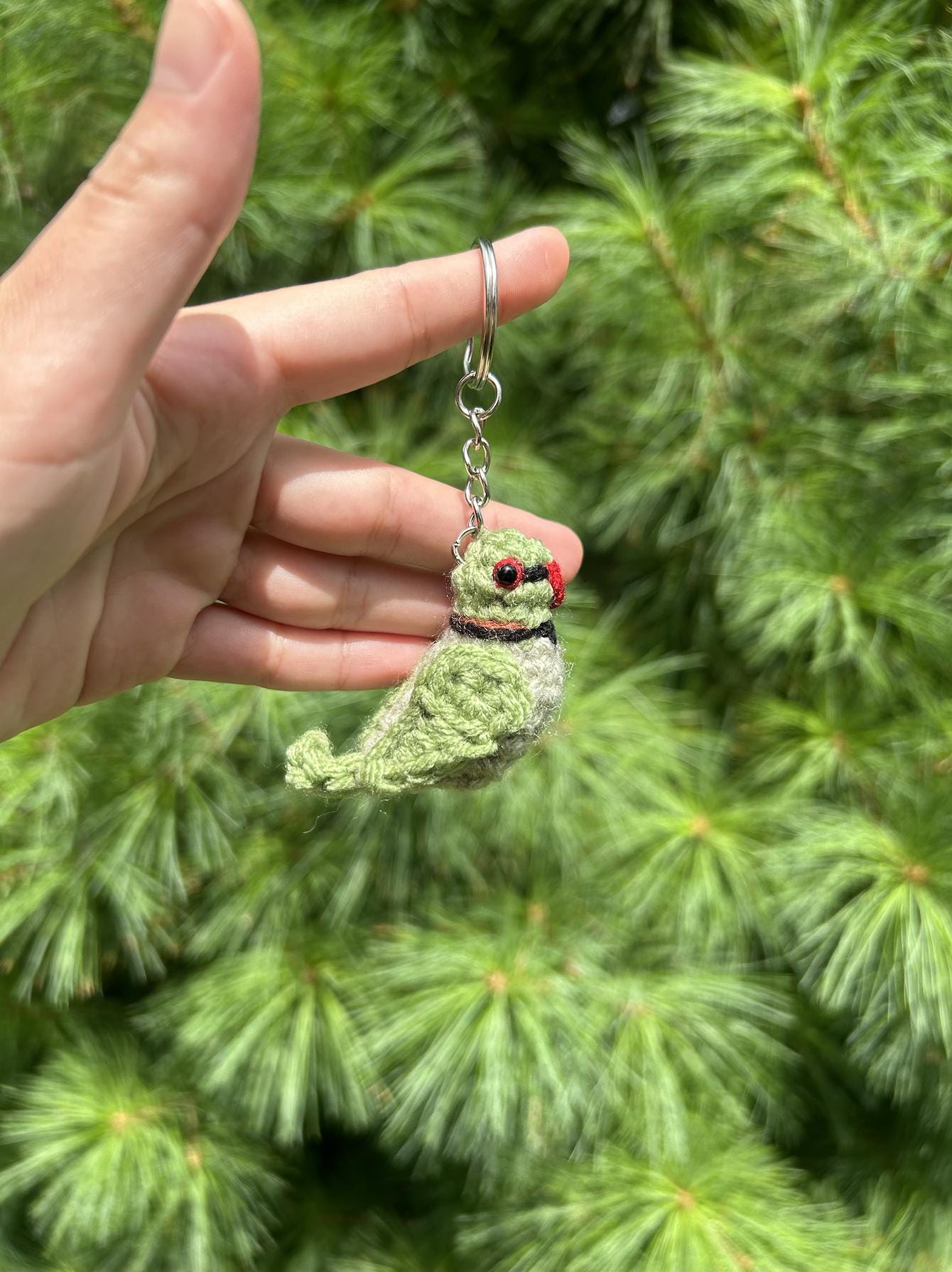 Tiny Birdies Rose-Ringed Parakeet Keychain