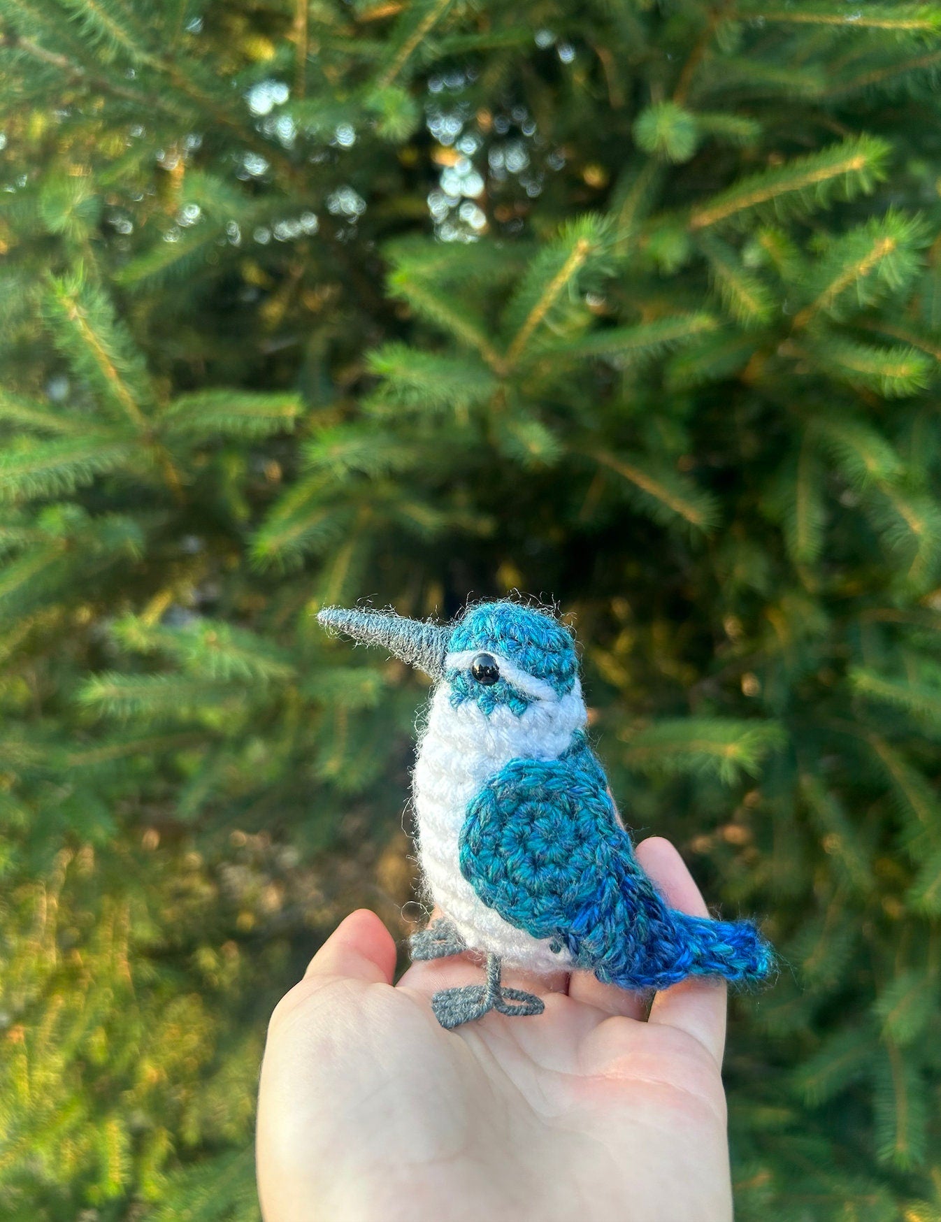 Collared Kingfisher Written Crochet Pattern | DIGITAL PDF