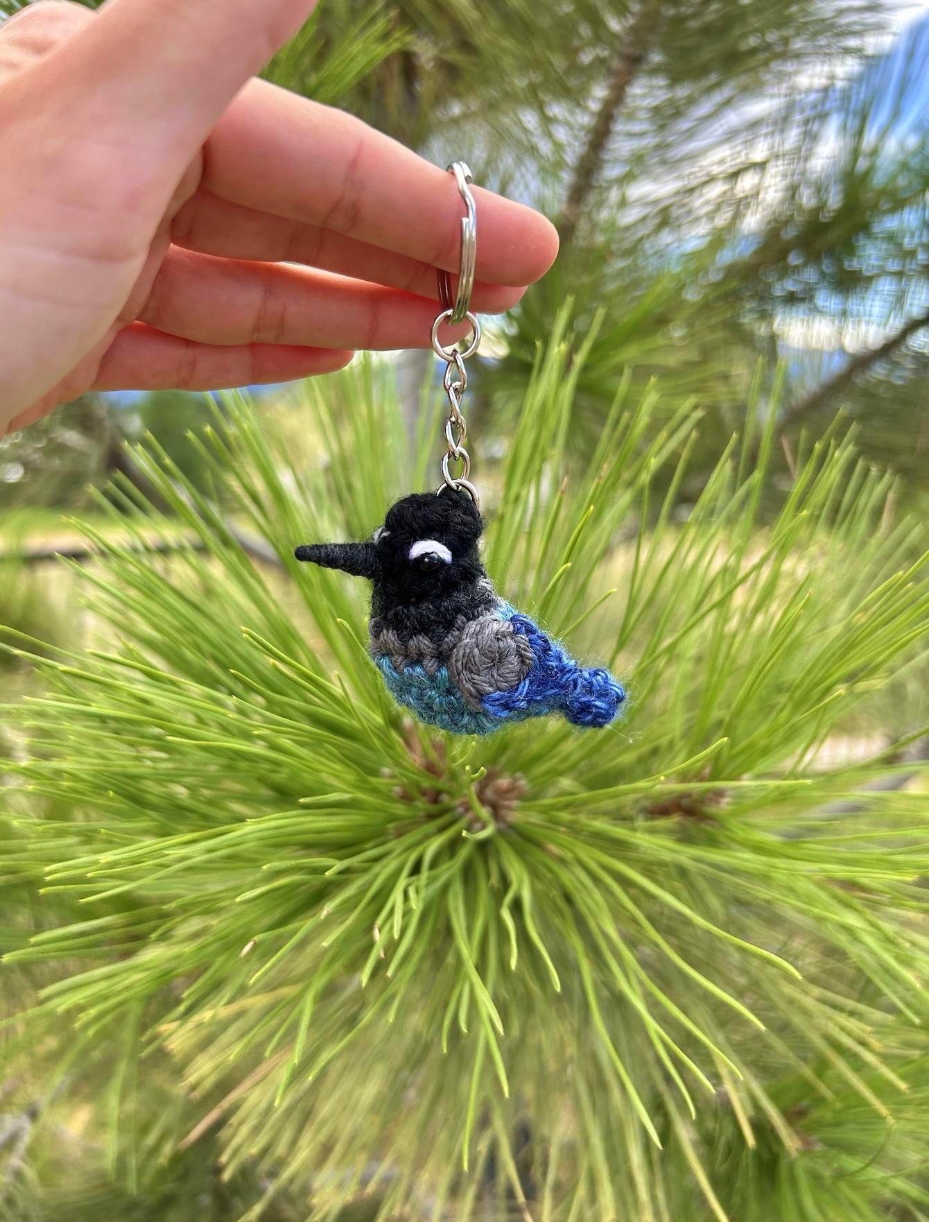 Tiny Birdies Steller's Jay Keychain