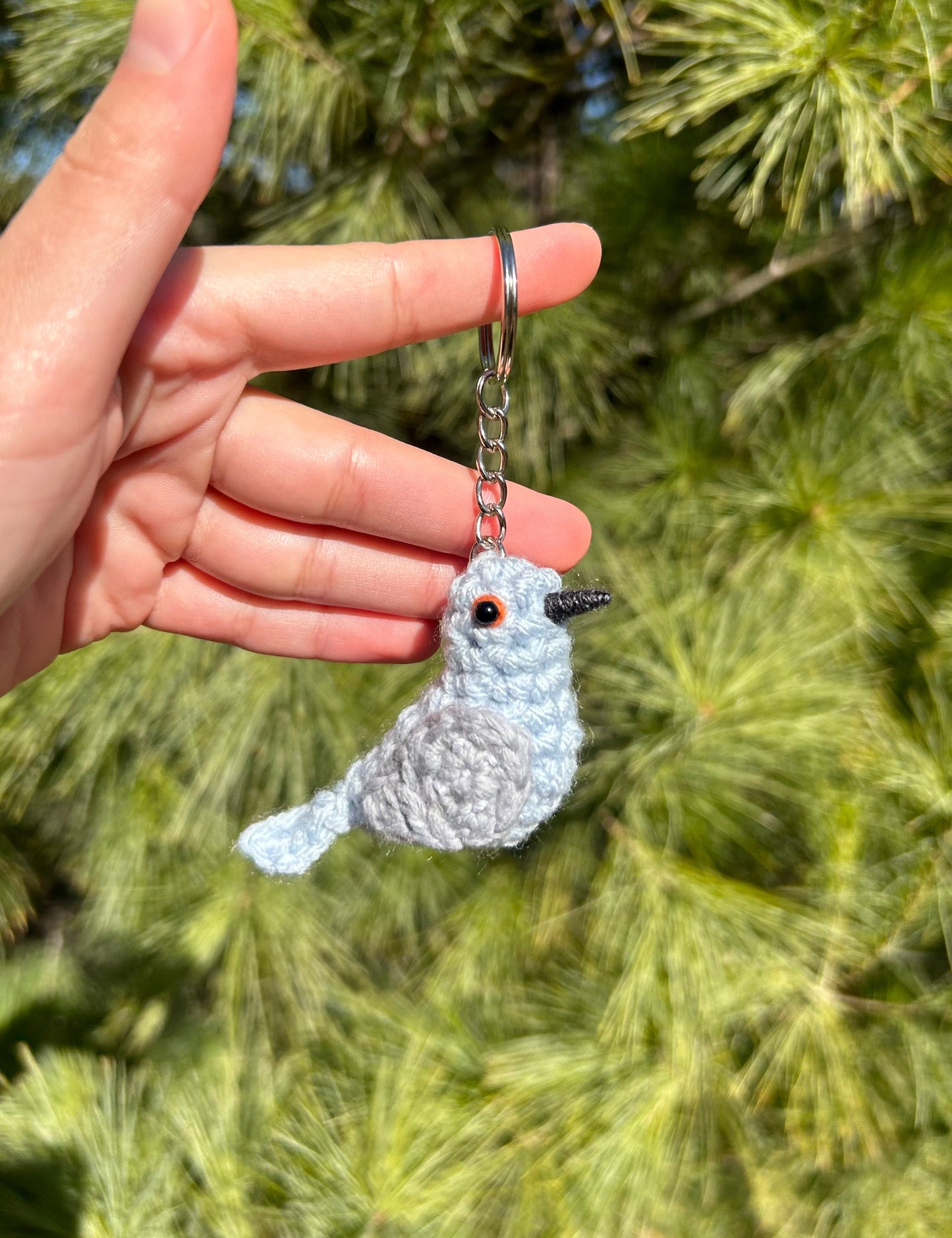 Tiny Birdies Diamond Dove Keychain