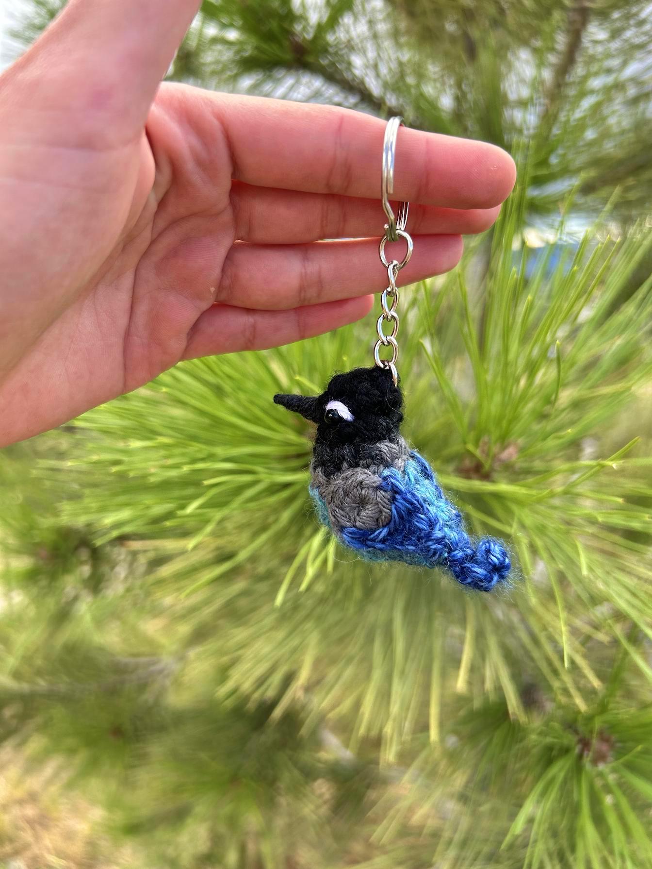 Tiny Birdies Steller's Jay Written Crochet Pattern | DIGITAL PDF